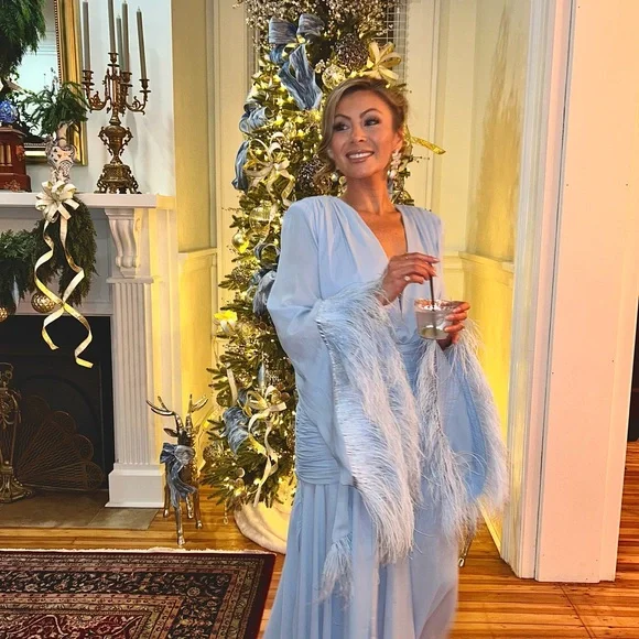 Bronx and Banco Light Blue Long Sleeve Dress - Picture 5 of 8